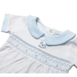 Rose Textiles - Baby Boys Short Set, Blue Rocking Horse New