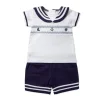Rose Textiles - Baby Boys Short Set, Navy Nautical Online