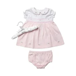 Rose Textiles - Baby Girls Dress Set, Pink Floral Sale