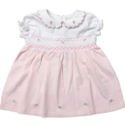 Rose Textiles - Baby Girls Dress Set, Pink Floral Sale