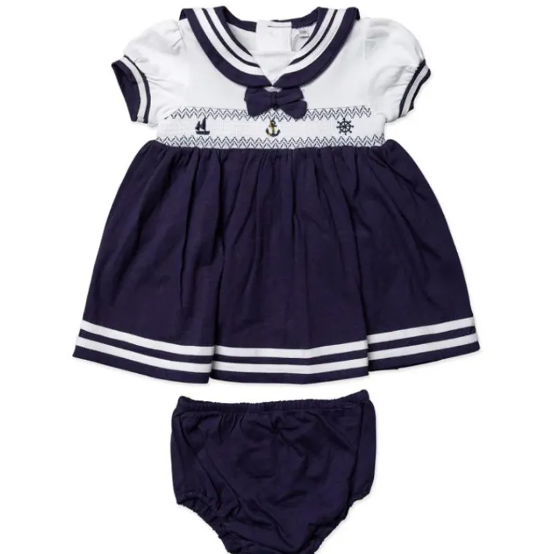 rose_textiles__baby_girls_SKUH9ZsHdfl_0.webp Rose Textiles - Baby Girls Dress Set, Navy Nautical Sale