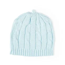 Rose Textiles - Baby Mode Signature Blue Cable Knit Beanie New