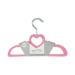 Rose Textiles - Baby Velvet Hangers - Pink Heart 10 unidades Outlet