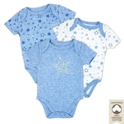 Rose Textiles - Body 100% Orgânico 3 Pk, Azul Clearance