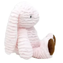 Rose Textiles - Brinquedo de pelúcia com sulcos, coelho rosa Outlet