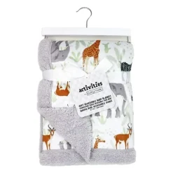 Rose Textiles - Cobertor de vison de 2 camadas, Sage Safari Hot