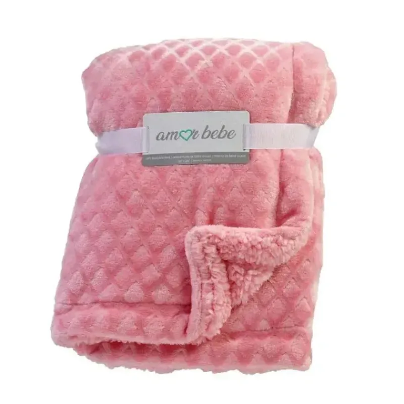 rose_textiles__cobertor_d_SKUOgQhh2fo_0.webp Rose Textiles - Cobertor de bebê Diamond Sherpa, rosa Clearance
