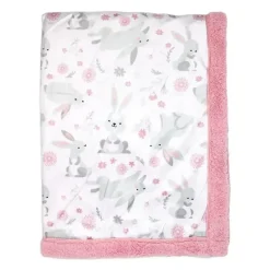 Rose Textiles - Cobertor de vison de 2 camadas, coelho rosa Best