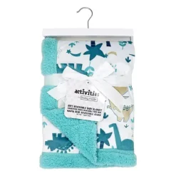 Rose Textiles - Cobertor de vison de 2 camadas, Teal Dino Sale