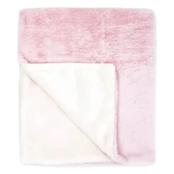 Rose Textiles - Cobertor de pelúcia de pele sintética de 2 camadas, rosa Outlet