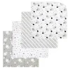 Rose Textiles - Cobertor de recebimento de 4 unidades, elefante cinza e balão Discount