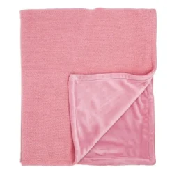 Rose Textiles - Cobertor de malha de vison rosa para bebê Sale