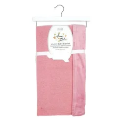 Rose Textiles - Cobertor de malha de vison rosa para bebê Sale