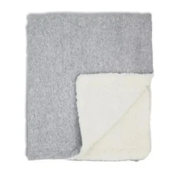 Rose Textiles - Cobertor Sherpa Urze Cinza Outlet
