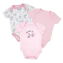 Rose Textiles - Conjunto de body feminino com 3 unidades, coelhinhos Discount