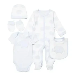 Rose Textiles - Conjunto de 5 unidades de elefante azul para bebês meninos Best
