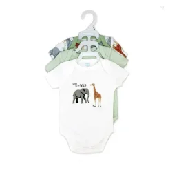 Rose Textiles - Conjunto de body neutro com 3 unidades, Safari Best