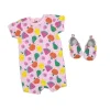 Rose Textiles - conjunto de macacão e sapato 2pk para bebê menina, frutas Online