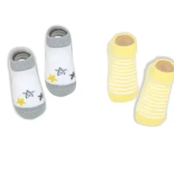 Rose Textiles - Conjunto de 5 babadores e meias, elefante amarelo Best