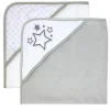 Rose Textiles - Conjunto de 2 toalhas com capuz, estrelas cinza Hot