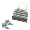 Rose Textiles - Conjunto de gorro e botinha listrado cinza bebê Outlet