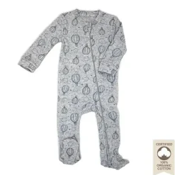 Rose Textiles - Dorminhoco de balão de ar quente de urze 100% orgânico, cinza Fashion