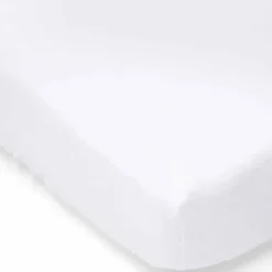 Rose Textiles - Folha de berço de flanela sólida, branca Sale