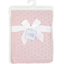 Rose Textiles - Manta de bebê Pointelle, rosa Clearance