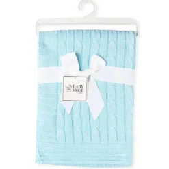 Rose Textiles - Manta de malha de cabo, azul Outlet