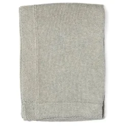 Rose Textiles - Manta de malha para bebê com borda, cinza New