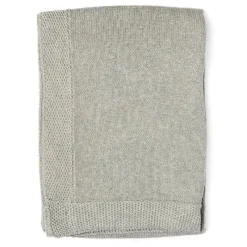 Rose Textiles - Manta de malha com borda, cinza Outlet