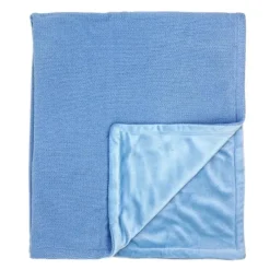 Rose Textiles - Manta de Malha Mink Blue Hot