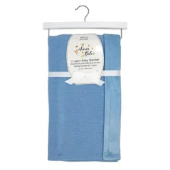 Rose Textiles - Manta de Malha Mink Blue Hot