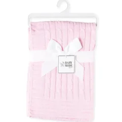Rose Textiles - Manta de malha de cabo, Rosa Best