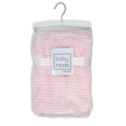 Rose Textiles - Manta de Pelúcia Ridged, Rosa New