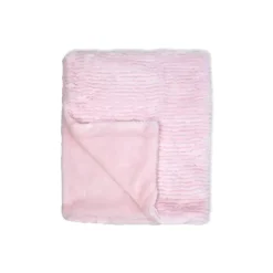 Rose Textiles - Manta de Pelúcia Ridged, Rosa New