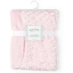 Rose Textiles - Manta de pelúcia encaracolada, rosa Clearance