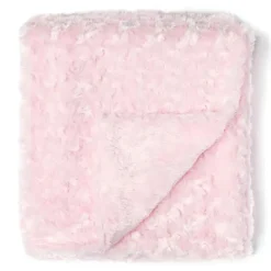 Rose Textiles - Manta de pelúcia encaracolada, rosa Clearance