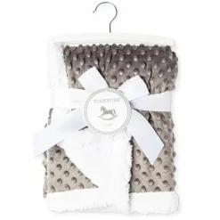 Rose Textiles - Manta Sherpa Pipoca, Cinza Fashion