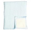 Rose Textiles - Manta Sherpa de malha de cabo, azul Clearance