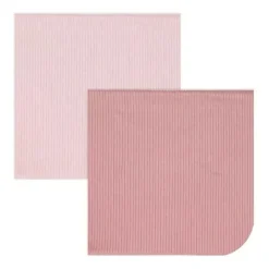 Rose Textiles - Pacote com 2 faixas de malha canelada para bebês, rosa New
