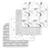 Rose Textiles - Pacote de 4 Cobertor de Recebimento, Cinza Sweet Dreams New