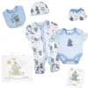 Rose Textiles - 6Pk Baby Boy Gift Set, Flump The Elephant Blue New