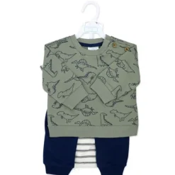 Rose Textiles - 3Pk Baby Boys French Terry Set, Dinosaur Outlet