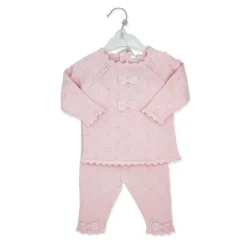 Rose Textiles - 2Pk Baby Girls Knit Bow Set, Pink Outlet