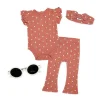 Rose Textiles - 4Pk Baby Girl Pant Set, Coral Floral Discount