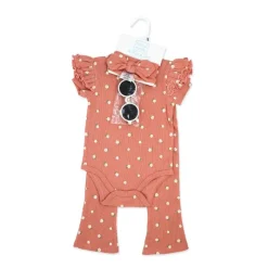 Rose Textiles - 4Pk Baby Girl Pant Set, Coral Floral Discount