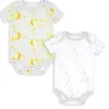 Rose Textiles - 2Pk Body Neutro Sólido para Bebê, Cinza Galáxia Clearance