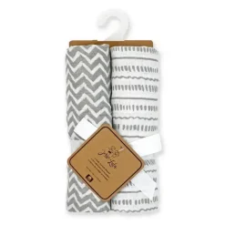 Rose Textiles - 2Pk Cobertores de Musselina Doodle Cinza Outlet