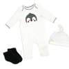 Rose Textiles - 3Pk Neutral Waffle Coverall Set, Penguin Ivory Best